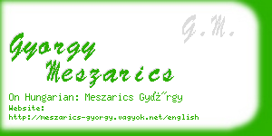 gyorgy meszarics business card